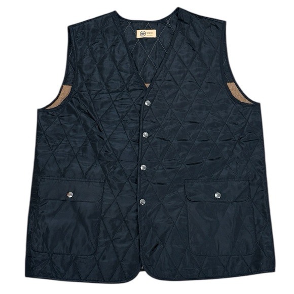 Jackets & Blazers - Women Camel Wool-Lined Quilted Vest Black 2XL Men XL Unisex Classic Preppy Stapl